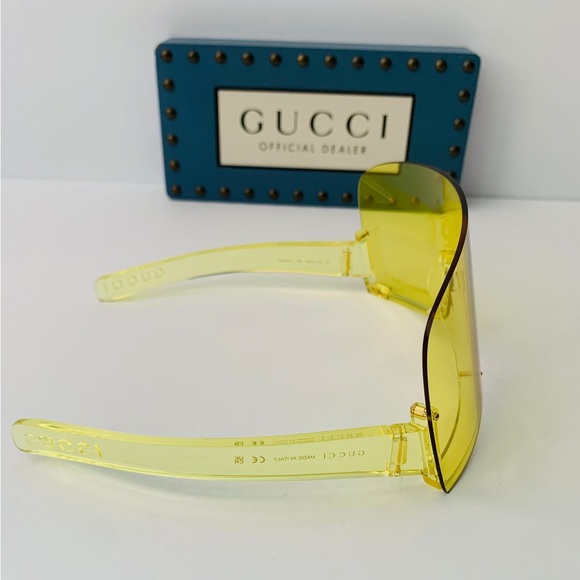 Gucci Yellow Shield Ladies Sunglasses GG1631S 009